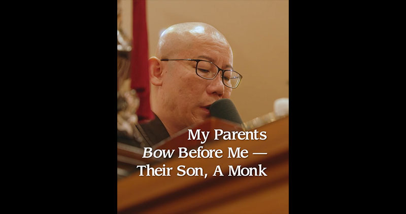 My Parents Bow Before Me - Their Son, A Monk